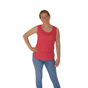 Canottiera donna in canapa - rossa