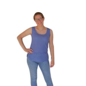 Canottiera donna in canapa - Blu