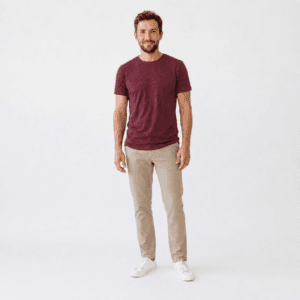 t shirt uomo canapa bordeaux