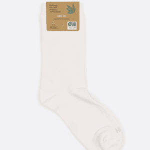 calzino canapa bianco retro h 25