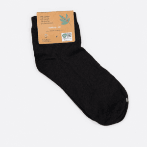calzino canapa corto nero retro