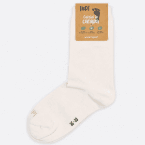 calzino canapa donna lunga bianco