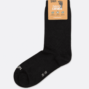 calzino canapa donna lungo nero