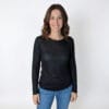 Maglia tecnica donna in canapa 100% manica lunga traspirante Active Hemp Hupi - nera