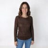 Maglia tecnica donna in canapa 100% manica lunga traspirante Active Hemp Hupi - marrone