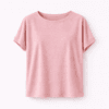 Maglietta in canapa donna rosa vestibilità oversize Hupi, abbigliamento sostenibile e termoregolante.