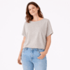 t shirt canapa donna oversize grigio perla