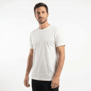 t shirt uomo canapa bianca
