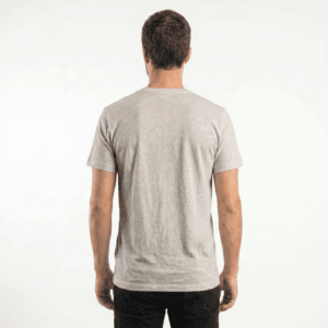 t shirt uomo canapa grigio perla retro