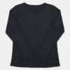 t shirt donna 100% canapa nera