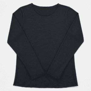 t shirt donna 100% canapa nera
