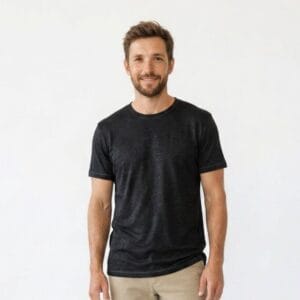 T-shirt uomo in canapa nero – Active Hemp