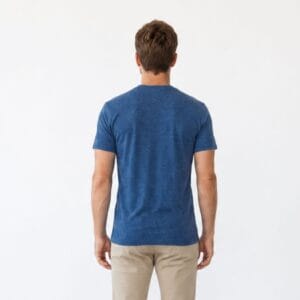 t shirt uomo canapa blu retro