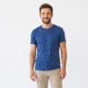 t shirt canapa uomo blu fronte