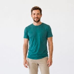 t shirt canapa uomo ottanio front