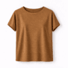 t shirt oversize donna in canapa color caramel