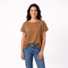 t shirt oversize donna canapa color caramel