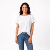 t shirt canapa oversize donna bianca