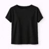 t shirt donna in canapa modello oversize nera