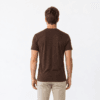 t shirt uomo in canapa chocolate back