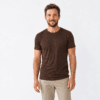 t shirt uomo in canapa chocolate front
